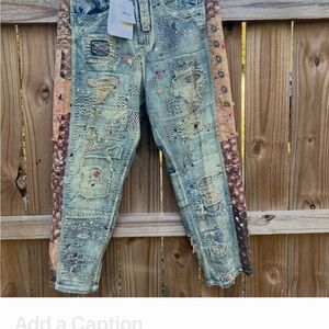 Magnolia Pearl Quilted Denim Jeans with Star Details. Homage Denim’s